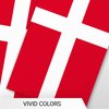 G128 Denmark Danish Bunting Banner | Flag 8.2 x 5.5 Inch, Full String 33 Feet | Printed 150D Polyester, Decorations For Bar, School, Festival Events Celebration