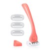 Billie Razors for Women Shave Kit – Women’s Razor + 4 x 5-Blade Razor Refills + Magnetic Holder – Coral