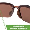 Crossfire Eyewear 291113 Es5 Polarized Safety Glasses with High Definition Brown Polarized Lens and Crystal Brown Frame