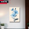 Illustration Of A Flower With Blue Flowers, Basil Organic Simplicity, Natural Core, Poster