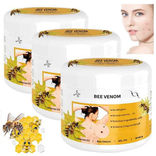 Bee Venom Repair Cream,Hydrating Moisturizing Cream,Remove spots for Women,Professional Bee Venom Cream for All Skin（3pcs)