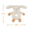 Apricot Lamb Baby Bunny Rabbit Soft Rattle Toy, Plush Stuffed Animal for Newborn Soft Over 0 Months (Brown Bunny, 6 Inches)