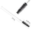 300PCS Disposable Mascara Wands Spoolie Brush Crystal Eyebrow Brushes Eyelash Extension Applicator Makeup Kits.myaokue-up (White-Black)