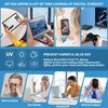 JIM HALO Oversized Blue Light Glasses for Women Square Chunky Bluelight Computer Glasses Reduce Eye Strain Apricot