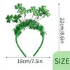 St Patrick's Day Headband Green Shamrock Clover Garland Hair Band Headwear St Patricks Day Hair Accessories for Women Girls Kids Parade Costume Party Supplies Decorations 1PCS
