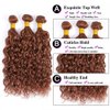 Color 30 Brown Human Hair Bundles Light Brown Water Wave Bundles Human Hair Brazilian Human Hair Double Weft Remy Hair Extensions Wet and Wavy Bundles Silky Soft for Black Women 26 28 30 Inch