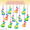 ArtCreativity Dinosaur Sand Art Bottle Necklaces, Pack of 12, Sand Art Craft Kit with Shaped Bottles, Craft Party Supplies and Party Favors for Kids - Sand Sold Separately (Dinosaur)