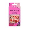 KISS Voguish Fantasy Halloween Nails, Orange, Medium Length, Coffin Shape, Pink Gel Nail Glue (2g), Mini Nail File, Manicure Stick, & 28 Fake Nails
