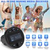 Marine Boat Stereo Receiver, Waterproof Boat Stereo Radio System, Marine Digital MP3 Player, No CD Player, 3" LCD Display, AM/FM Radio, USB Port, BT, AUX Subwoofer for Boat ATV UTV Off-Road Vehicles