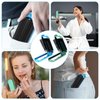 Mini Hair Brush,2 Pcs Folding Hair Brush Travel Hair Brush Compact Hair Brush with Mirror for Women Girls,Massage Comb Pocket Hair Comb for Travel. Gym, Trip, Purse, Swimming (Blue & Green)