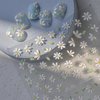 White Daisy Nail Art Stickers Flower Nail Stickers 5D Embossed Flower Nail Decals Cute Daisy Nails Adhesive Sliders Manicure Nail Art Supplies for Spring Summer DIY Nail Art Decorations Accessories