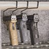 Hold Up Displays Pistol Hanger Gun Safe Shelf or Bookshelf Mounted Handgun Storage, HD84 Black (3 Pack)