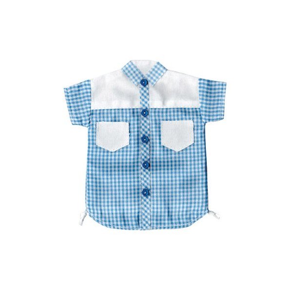 Baby Clothes Outfit Favor Bags for Baby Shower (12-Pack) (5 1/4" x 5 1/2", White/Blue Baby Boy Shirt)