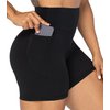 Sunzel 8" / 5" / 3" Biker Shorts for Women with Pockets, High Waisted Yoga Workout Shorts Black Medium