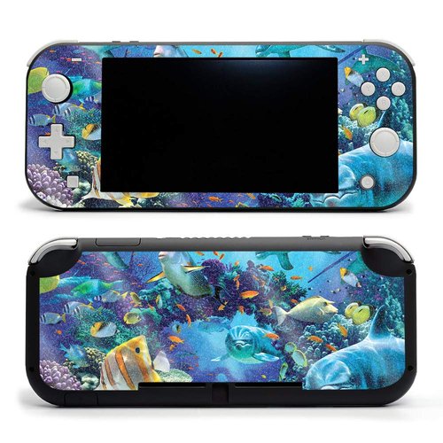 Mighty Skins Glossy Glitter Skin for Nintendo Switch Lite - Ocean Friends | Protective, Durable High-Gloss Glitter Finish | Easy to Apply, Remove, and Change Styles | Made in The USA