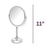 JERDON Two-Sided Tabletop Makeup Mirror - Makeup Mirror with 10X Magnification & Swivel Design - Portable 6-Inch Diameter Mirror in Chrome Finish - Model JP910CB