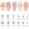 Small Nail Charms Silver Nail Jewelry luxury 3D Nail Art Zircon Metal Gem 120pcs Nail Art Crystal Diamonds for Nail Art Decorative Accessories Nail Decorations Rhinestones for Nail Art Charms