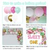 Christmas 1st Birthday Pink Green Pastel Balloon Garland Arch Kit With Sweet One Candy Cane Balloons For Girl Princess Ballerina Christmas Birthday Baby Shower Party Decorations