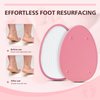 BALUCA Glass Foot File Callus Remover, Heel Scraper Shower Foot Scrubber for Dead Skin Remover, Nano-Glass Egg Pumice Stone Pedicure Foot Buffer - Pink