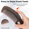 Dandruff Comb Self-cleaning, Scalp Care Massage Energy Comb, Plastic Wide Hollow Tooth Button Comb for Scalp Exfoliation with Gua Sha Handle for Healthier Scalp and Hair Growth for Women Men Kids