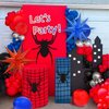132PCS Black Red and Blue Balloons Arch Garland Kit, Spider Theme Balloon Arch for man with Balloons for Baby Shower Spider Theme Birthday Party Decorations