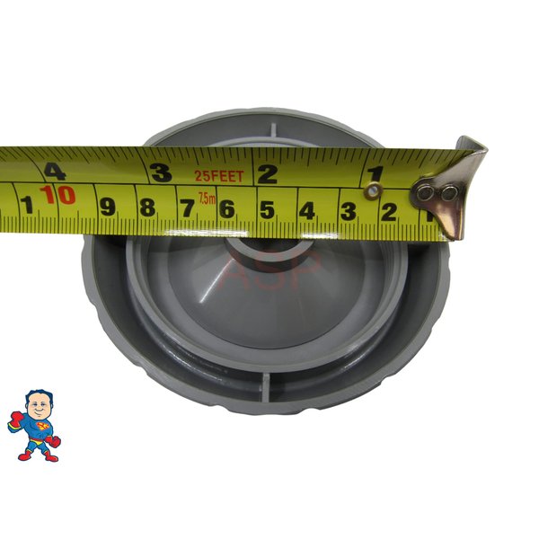 Spa Hot Tub Diverter Cap 3 3/4" Wide Gray Notched Non Buttress