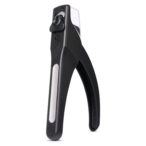 AIRSEE Nail Clippers for Acrylic Nails with Sizer and Catcher Adjustable Nail Tip Cutter with Length Measurement Gauge Artificial Fake Acrylic Extension Trimmer Nail Art Salon Home Manicure Tool Black