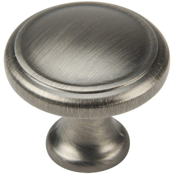 Cosmas 10 Pack 5982AS Antique Silver Cabinet Hardware Round Knob - 1-1/8" Diameter