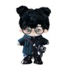 niannyyhouse Solid Color Plaid Striped Shirt Jeans Glasses Leather Shoes 10cm 15cm 20cm Plush Doll Clothes Soft Stuffed Plush Toy Dress Up Accessories (A10-15cm)