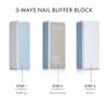 SEACRET - Professional Nail Buffing Block. 3 Ways Buffing Block The Secret for Shiny Nails. Manicure & Pedicure - Pack of 2