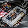 12 Volt Fuse Block, Marine Boat Fuse Block Waterproof 12 Way Automotive Fuse Box with 12 Ground Negative Busbar [100 Amp Max] [ATC/ATO Fuses] [LED Indicator] for Car RV Truck Golf Cart