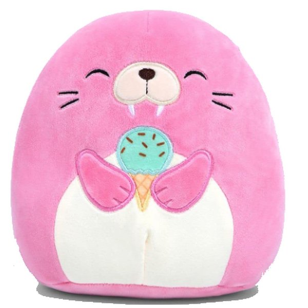 Squishmallows OVA The Pink Walrus with Ice Cream 8 Inch Plush