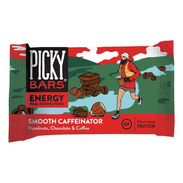 Picky Bars Real Food Energy Bars, Plant Based Protein, All-Natural, Gluten Free, Non-GMO, Non-Dairy, Smooth Caffeinator, Pack of 10