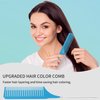3 Sizes Highlighting Comb Set With Pastel Alligator Clips, Weaving Styling With Rat Tail Comb Teasing Foiling Combs Heat Resistant For Hair Salon Barber Home(Pastel Blue)