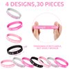 60 Pieces Breast Cancer Awareness Party Supplies, Breast Cancer Wristbands Pink Ribbon Bracelets And Plastic Button Badges For Strength Hope Faith Courage Survivor Party Supplies