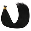 YoungSee Itip Human Hair Extensions Black I Tip Hair Extensions for Black Women I-Tip Hair Extensions Human Hair Itips Extensions Real Human Hair Black 18Inch 60 Strands 50g Pre Bonded Hair Extensions