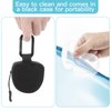 Xxerciz Retainer Case, Clear Solid Orthodontic Retainer Case Aligner Mouth Guard Case with Black Soft Case Carabiner, Protective Bag for Invisalign, Aligner