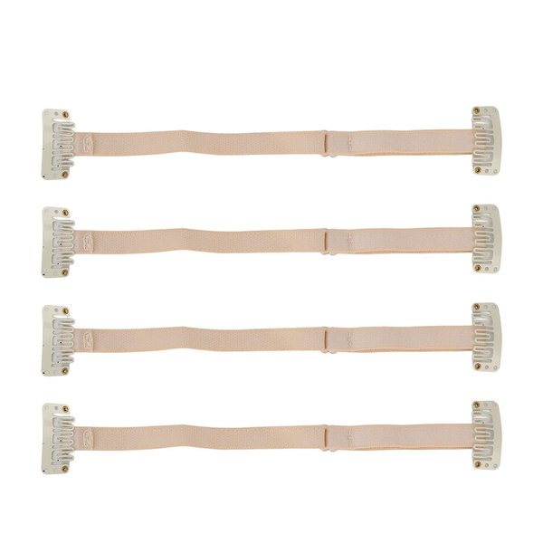 Facelift Bands with Clips, 4Pcs Instant Face Hair Bands with Clips for Girls, Reusable Hairpin Facial Lifting Bands Invisible Facelift Patch Straps, Adjustable Elastic Band