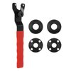 Grinder Wrench Universal Adjustable Grinder Spanner ​Wrench with 4 Grinder Shaft Nut, Compact With Nuts Wide Compatibility Repair Easy To Use Angle Grinder Wrench(COLOR:Red)