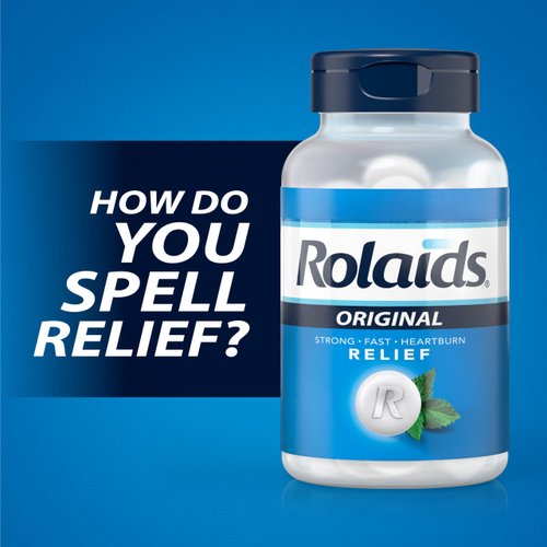 Rolaids Original Strength Antacid, 96 Chewable Tablets, Mint Flavor, Original Strength Heartburn Relief
