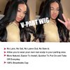 YIROO V Part Wig Yaki Straight Human Hair Wigs for Black Women Upgrade Upart Wig No Leave Out 12A Glueless Kinky Straight V Shape Clip in Half Wig No Glue No Sew Beginner Friendly 180% Density 18 Inch