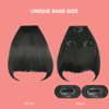 GLAM21USA Bangs Hair Clip In Bangs Clip on Bangs Sweet Bangs Fringe Bang Synthetic Hair Piece Hair Extenstions for Women Sweet Bangs (Fringe Bang, 1B - Off Black)