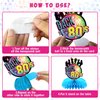 IADIUENOG 80s Honeycomb Centerpieces 9 Pieces 80's Party Decorations Hip Hop Party Table Toppers Retro Nostalgic Birthday Disco Rock Party Supplies