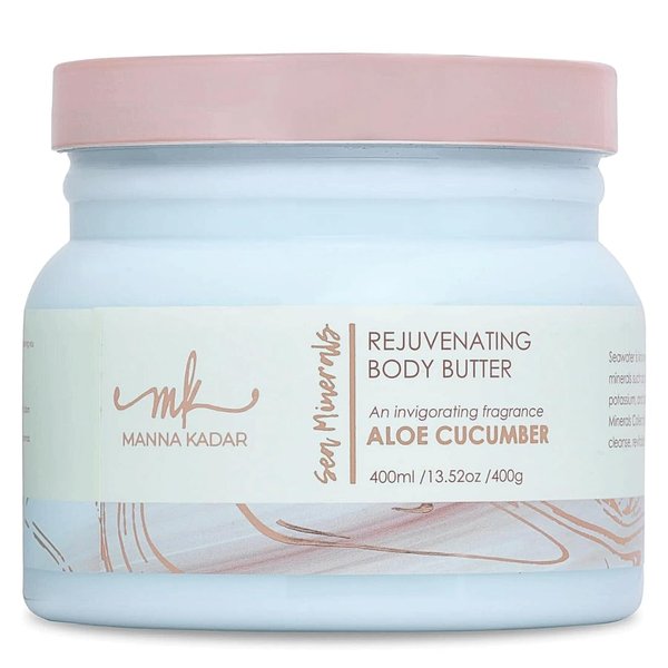 Manna Kadar Beauty Dead Sea Minerals Rejuvenating Body Butter, Aloe Cucumber