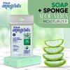 T.Taio Esponjabon Aloe Vera Soap Sponge - Gentle Shower Scrubber - Cleaning Bath Wash Scrub - Dirt & Oil Removal - Massage & Lather Foot, Elbow, & Face - Bathroom Accessories - Fresh Scent