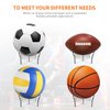 CANIPHA Acrylic Ball Stand Holder,Ball Display Stand for Football Basketball Soccer Ball Holder,Rugby Ball Volleyball Sports Ball Storage Rack,Trophy Autograph Memorabilia Display Cases(Clear,3 Pcs)
