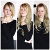 24" Long Straight Wavy Clip in Half Head Tied Wig Blonde Synthetic Hair Extensions For Women 210g 8-22#