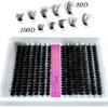 15 Rows Fluffy Cluster Lashes 60D+80D+100D Natural Thick Eyelash Clusters D Curl Individual Lashes DIY Eyelashes Extension (14Rows 80P100P)