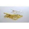 Gold or silver scroll metal alligator hair clip for fine thin hair (Primary color: Silver)