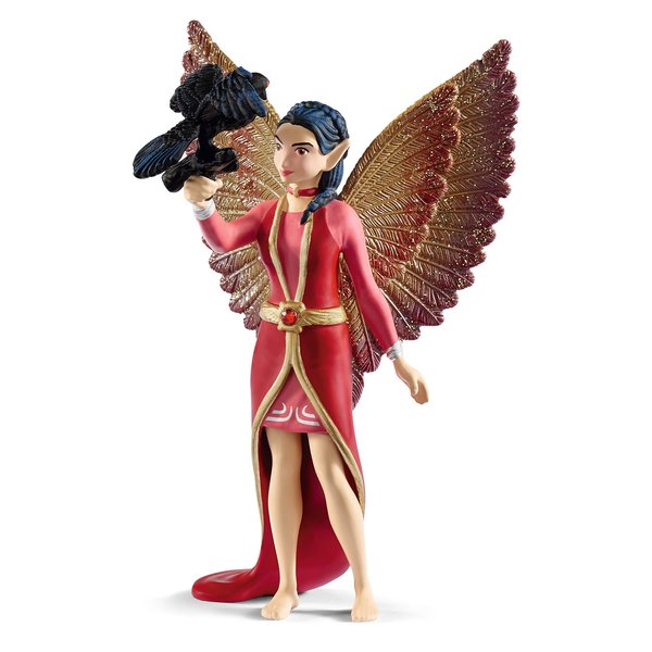 Schleich bayala Movie, Fairy Princess and The Unicorn Character Toys, Fairy Nuray with Raven Munyn, Ages 5+
